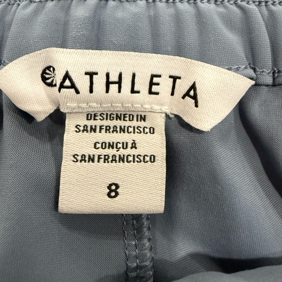 Athleta Pinnacle High Rise Trouser Size 8 Shadow Blue Wide Leg - Picture 3 of 9
